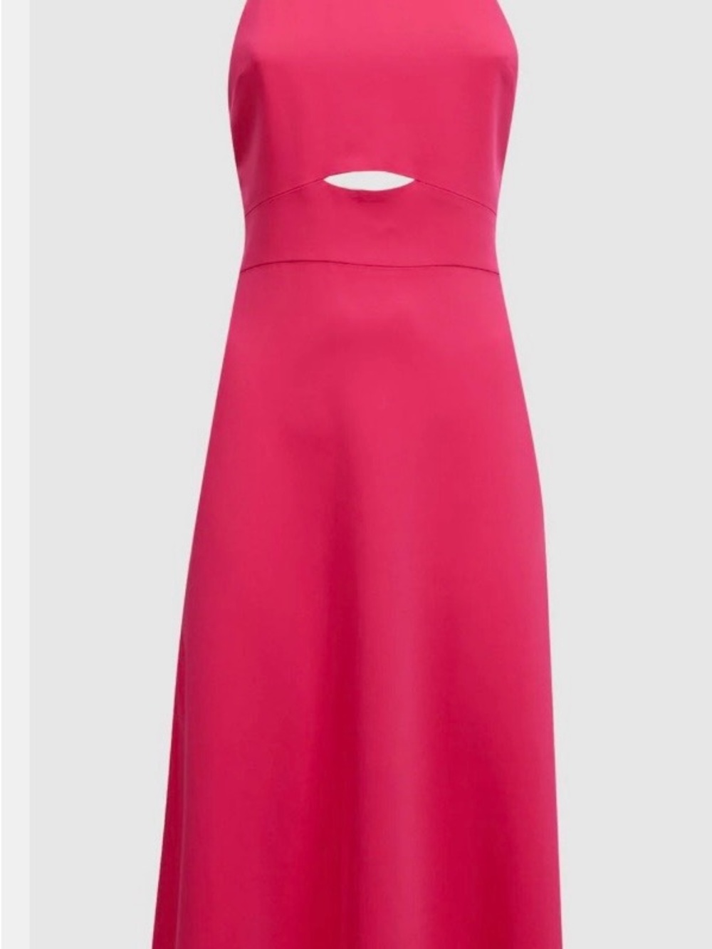 Reiss Hot Pink Halter Maxi Dress with Cutout